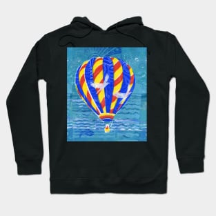 Hot Air Balloon with White  Birds 2 Hoodie